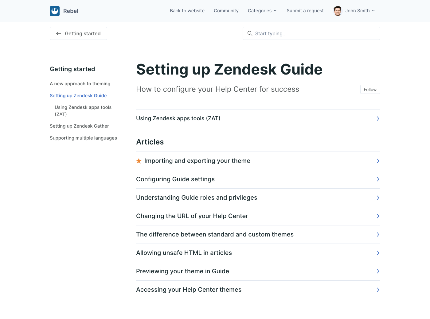 Rebel Zendesk Guide theme - Screenshot 4